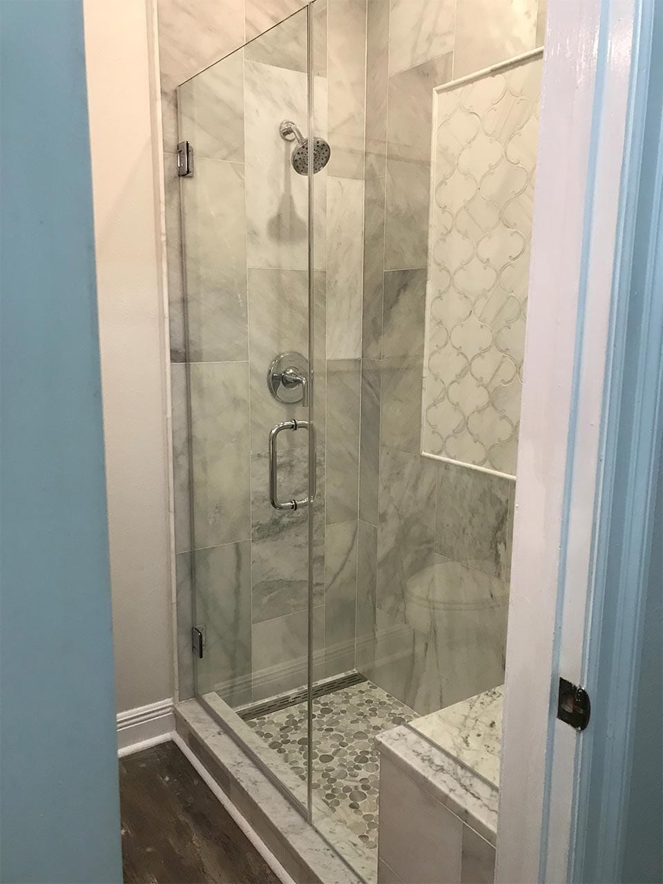 Frameless Shower Installation by Reliable Glass & Mirror